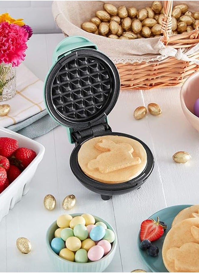 Mini Waffle Maker - Made With Premium Quality Plastic & Non-Stick Coating - Small Pancake Maker For Brownies, Cookies, Quesadillas, Calzones, Hash Browns and Other Foods