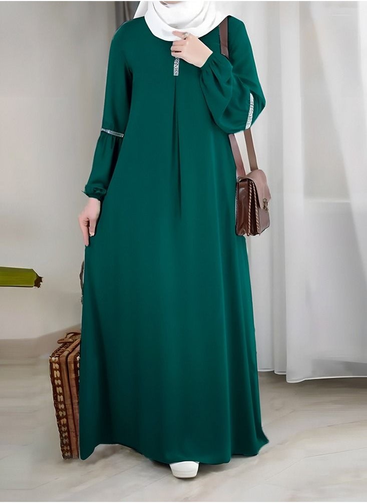 Fashion Long Sleeved Dress Casual Sequin Sun Skirt Clothing