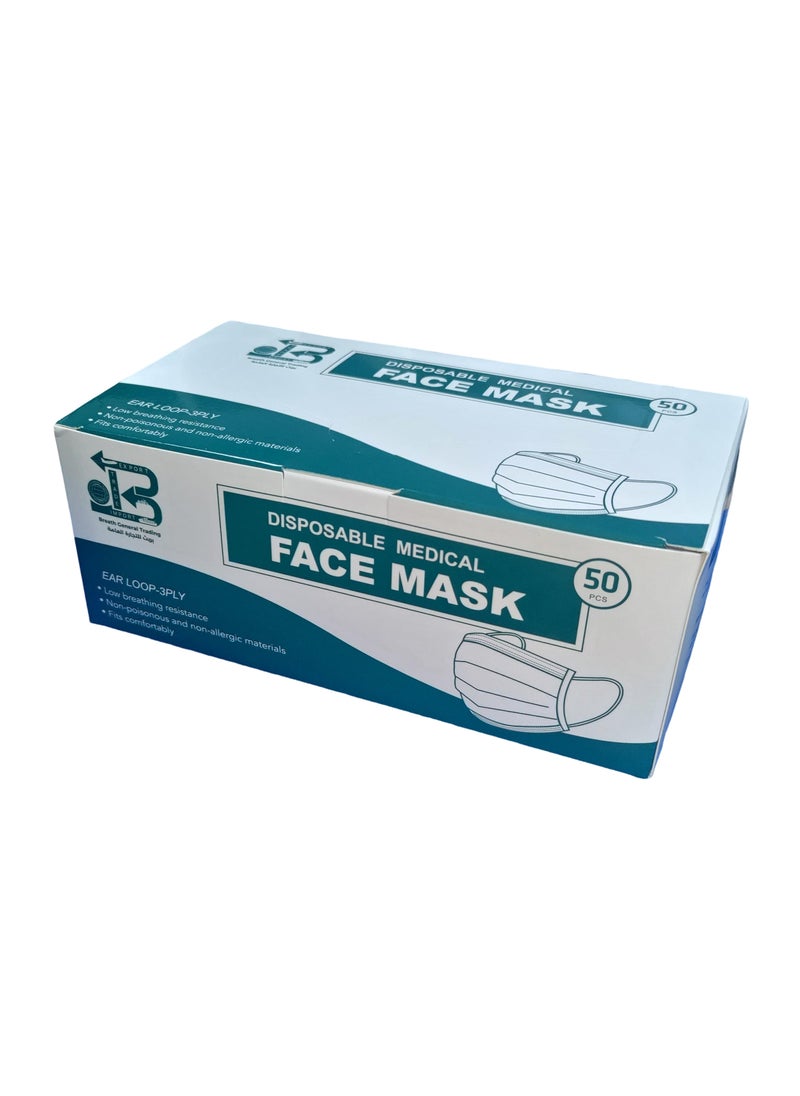 40-Boxes, 2000-Pieces Disposable Face Mask, 50/Pack, 3-Ply