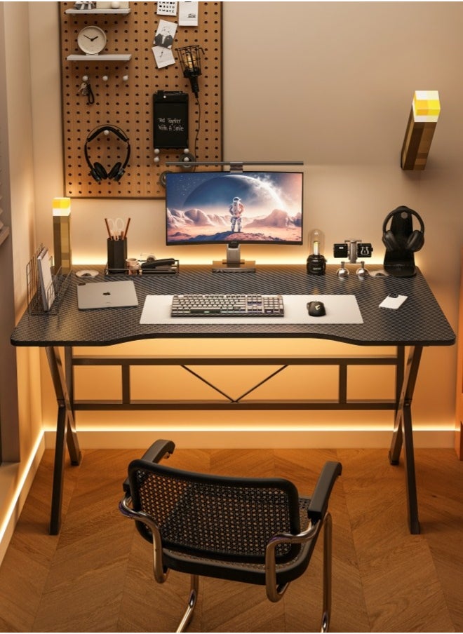 Gaming Table,Small Gaming Desk,Ergonomic PC Computer Desk,Computer Table with Carbon Fibre Surface, Kids Desk,Writing Study Desk or Home Office Desks,Ideal for Students and Gamers