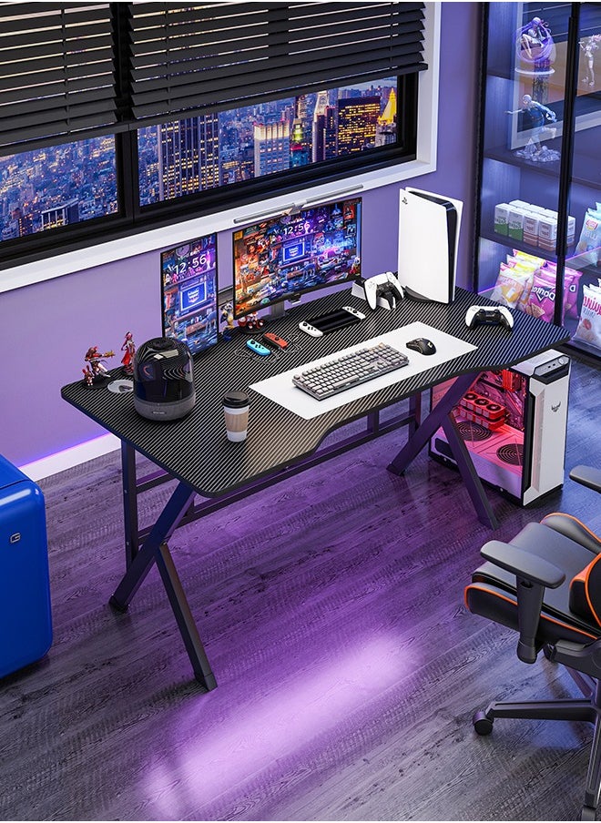 Gaming Table,Small Gaming Desk,Ergonomic PC Computer Desk,Computer Table with Carbon Fibre Surface, Kids Desk,Writing Study Desk or Home Office Desks,Ideal for Students and Gamers