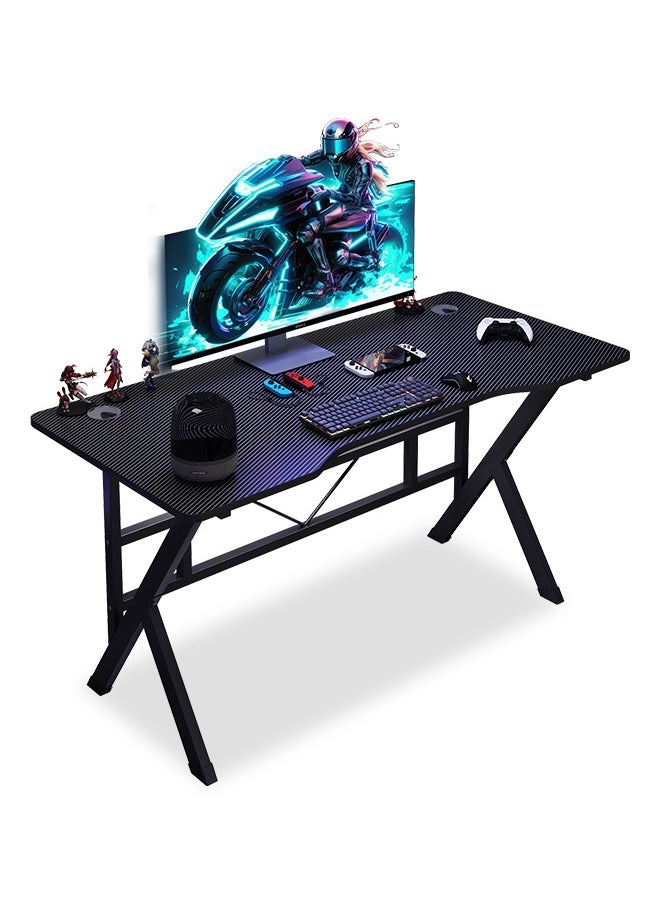 Gaming Table,Small Gaming Desk,Ergonomic PC Computer Desk,Computer Table with Carbon Fibre Surface, Kids Desk,Writing Study Desk or Home Office Desks,Ideal for Students and Gamers