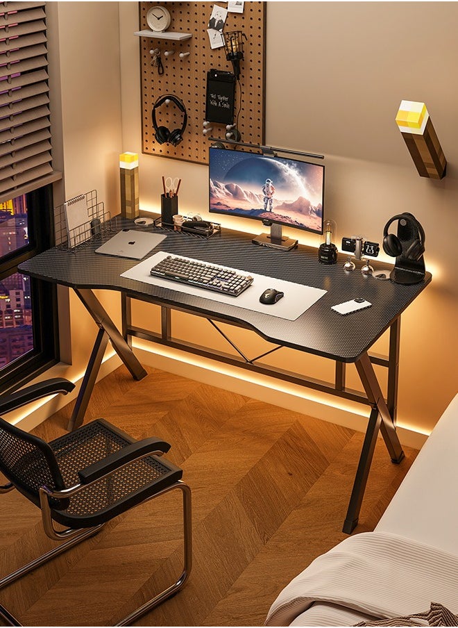 Gaming Table,Small Gaming Desk,Ergonomic PC Computer Desk,Computer Table with Carbon Fibre Surface, Kids Desk,Writing Study Desk or Home Office Desks,Ideal for Students and Gamers