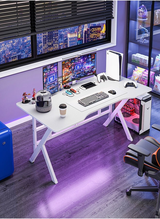 Gaming Table,Small Gaming Desk,Ergonomic PC Computer Desk,Computer Table with Carbon Fibre Surface, Kids Desk,Writing Study Desk or Home Office Desks,Ideal for Students and Gamers