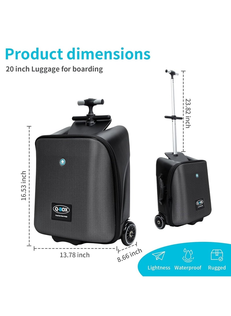 Large Suitcases with Child Seat Design,Expandable Luggage with Spinner Wheels