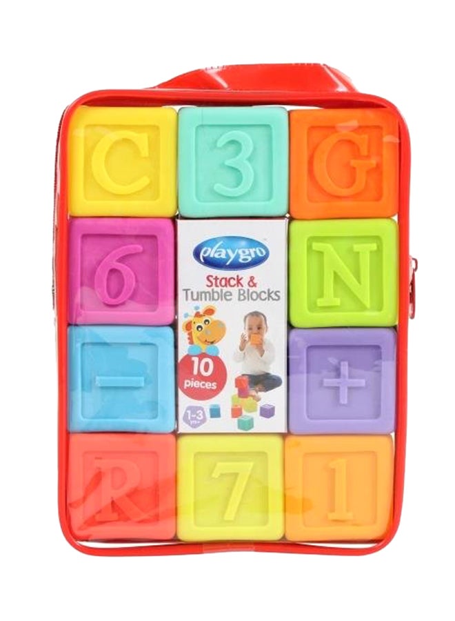 10-Piece Grip And Stack Soft Tumble Blocks