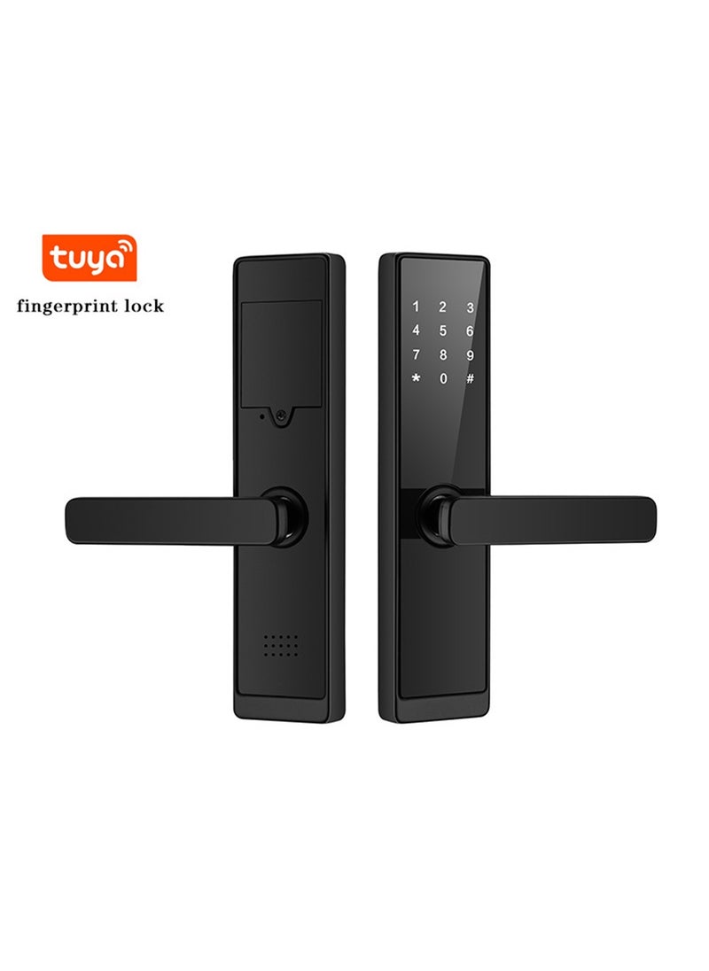 Home Smart Door Lock Remote Electronic Password Lock Smart Lock Tuya Bluetooth/Password/Swipe Card/Gateway (No Fingerprint Unlocking)