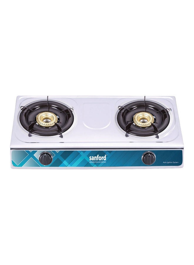 Stainless Steel Gas Stove 2 Burner SF5313GC A Silver Blue