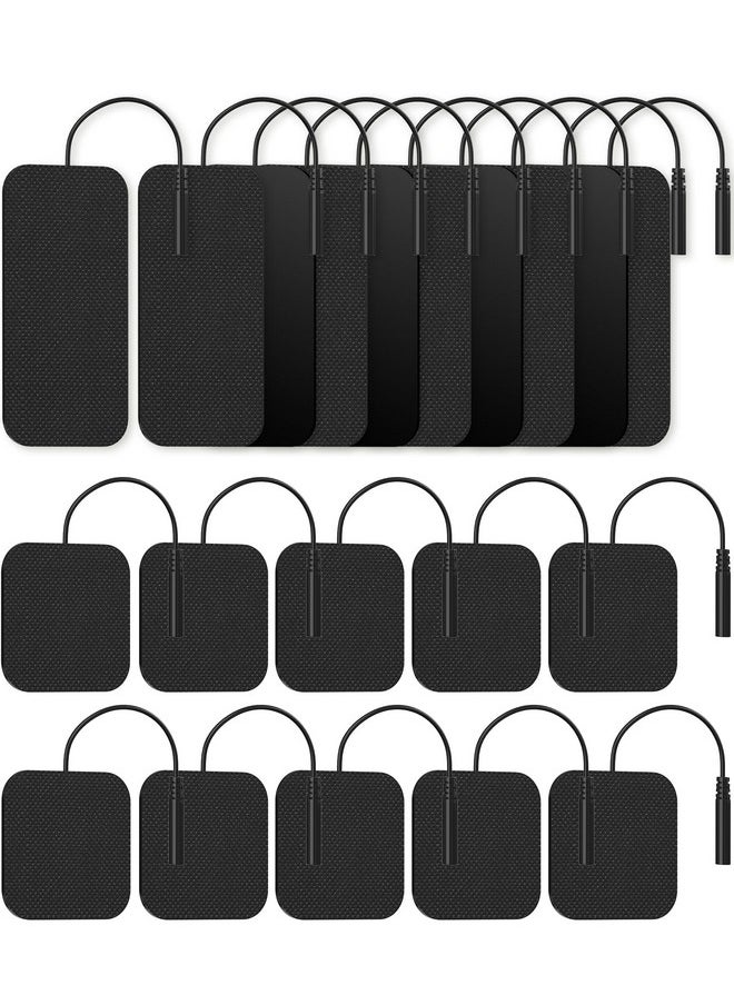 Nit Replacement Pads, Nursal Reusable Self-Adhesive Electrodes Pads 20 Packs 2X2” 2X4”, Latex Free Pigtail Tens Pads, Compatible With Tens 7000, Auvon Tens, Etekcity, Nicwell Care Tens