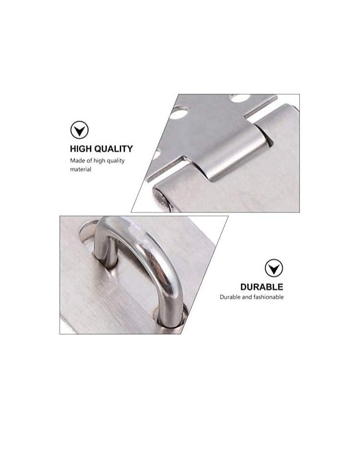 4pcs Stainless Steel Padlock Hasp Heavy Duty Hasp and Staple Padlock Staple Clasp for Door Window Cabinat