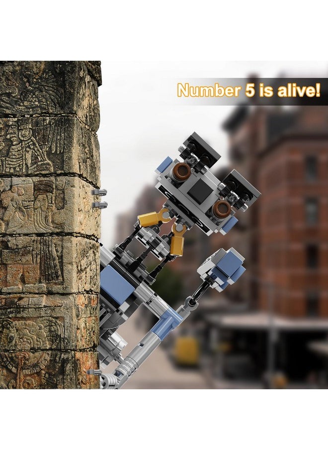 370 Pieces Johnny 5 Robot Building Set, Short Open Circuit Johnny Five Robot Model Toys, Compatible For Lego, Educational Gift Set For Ages 8-14 Boys