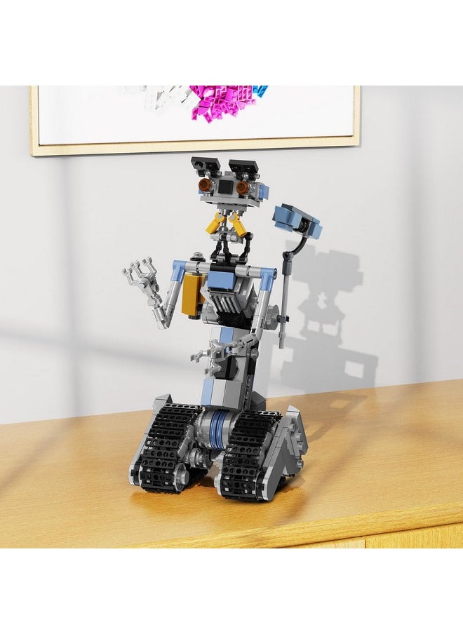 370 Pieces Johnny 5 Robot Building Set, Short Open Circuit Johnny Five Robot Model Toys, Compatible For Lego, Educational Gift Set For Ages 8-14 Boys