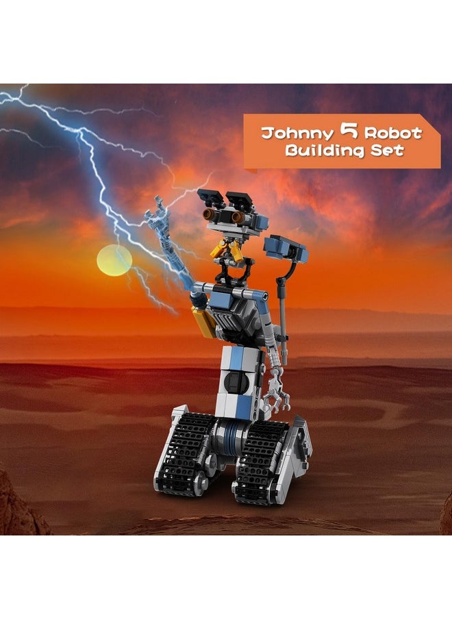370 Pieces Johnny 5 Robot Building Set, Short Open Circuit Johnny Five Robot Model Toys, Compatible For Lego, Educational Gift Set For Ages 8-14 Boys