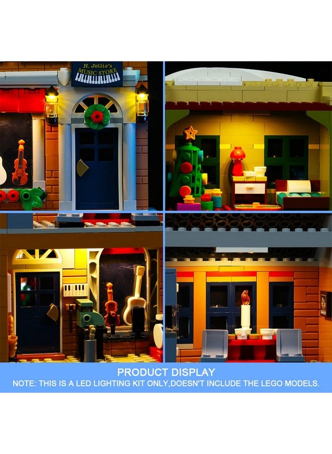 Led Light Kit Compatible With Lego Holiday Main Street 10308 (No Model)，Lighting Kit Compatible With Lego 10308 Christmas Building Toys, Creative Diy Block Light Kit (Remote-Control Version)
