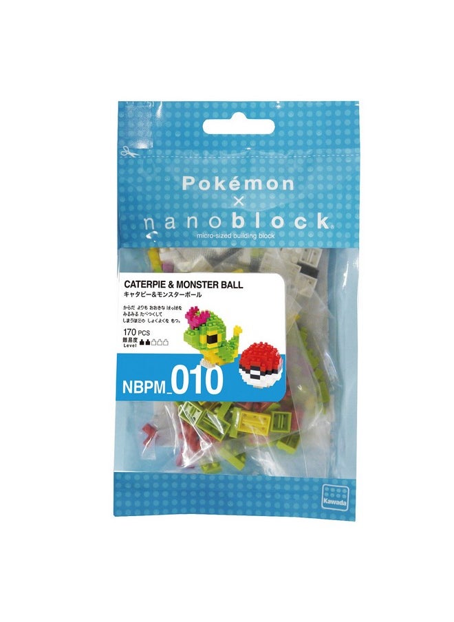 Nanoblock - Pokémon - Caterpie & Poke Ball, Pokémon Series Building Kit