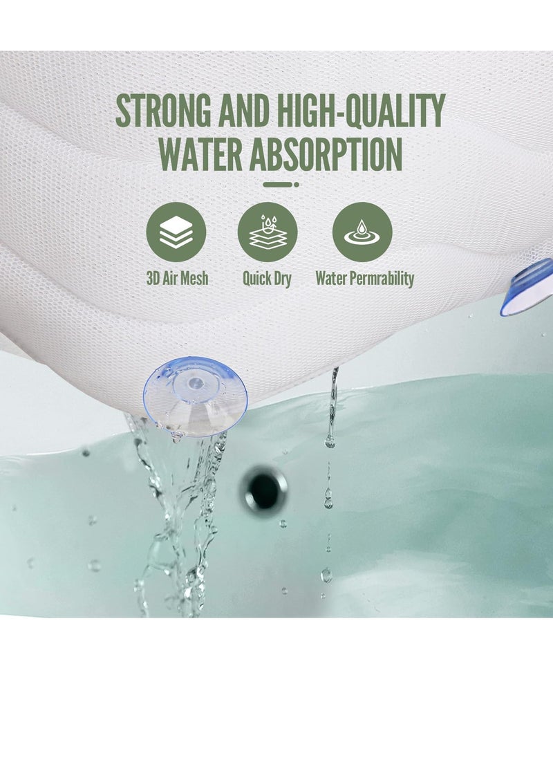 Full Body Bath Pillow for Bathtub, Bath Pillows Cushions for Tub Neck Shoulder Back Support,14 Suction Cups Luxury Bath Tub Mat with Pillow for Adults Bathroom Accessories (51 Inch)