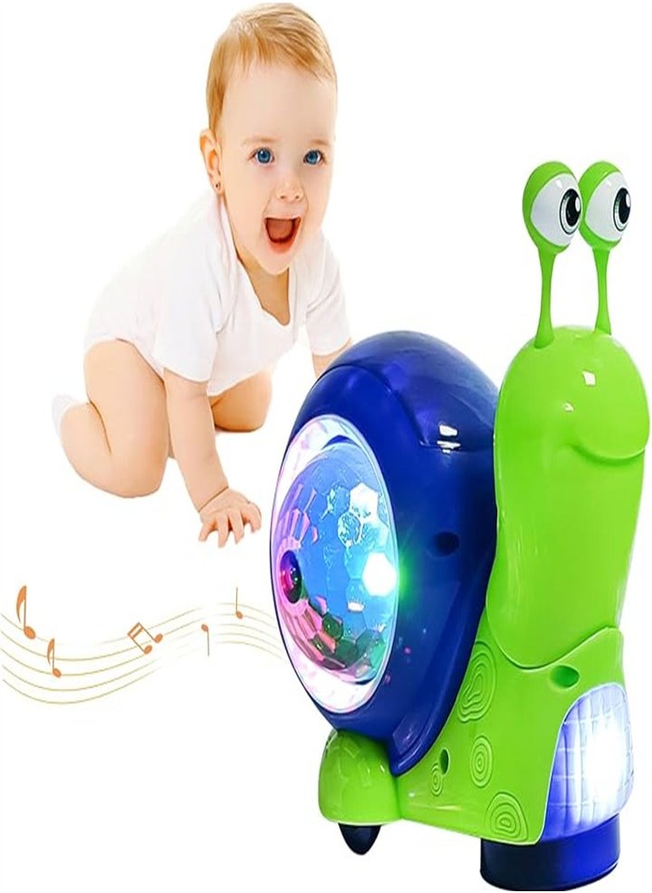 Children's snail electric toy with luminous music, universal swing, interactive sensory toy, suitable for home, birthday gift