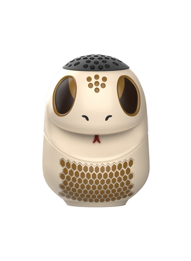 Children's Wireless Bluetooth Speaker, Waterproof Mini Portable Outdoor Radio Cartoon Cute Gift Speaker- White Snake