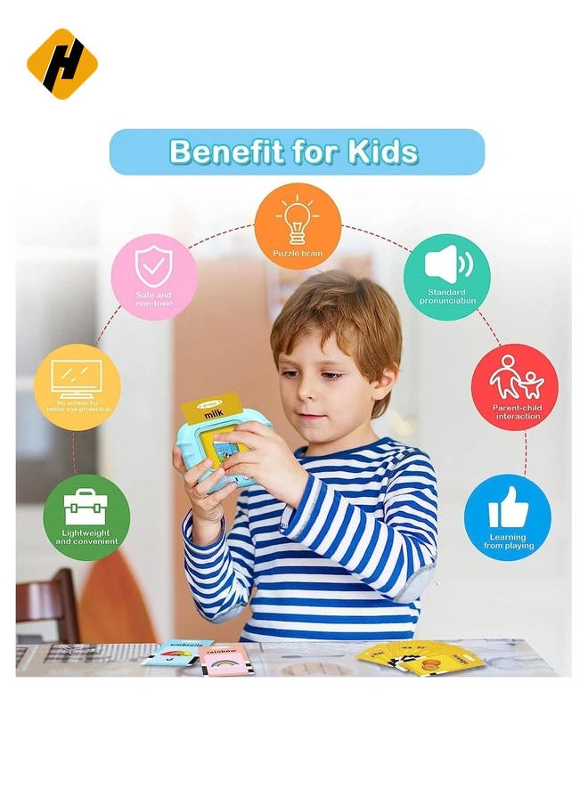 Educational Toy for Kids Listen and Learn Literacy Audible Flash Cards for Toddlers 1 2 3 4 5 6 Years Old Boys Girls Flashcards Device with 112 pcs Double-Sided Cards 224 Words