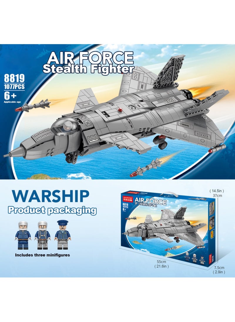 Airplane Building Block Set -1077 pieces of building block toy set - suitable for children and adults - compatible with all building blocks, can also be given as ornaments and gifts