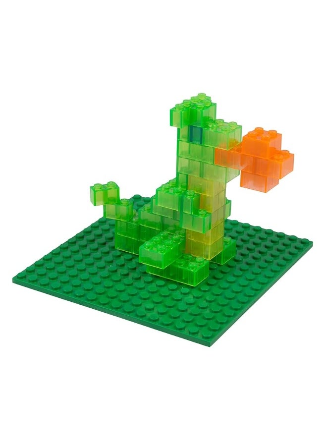 SCS Direct Brick Building Blocks Green Baseplates  5x5 10pcs Dual Connectivity for Stacking  Compatible with  Tight fit with All Major Building Blocks Brands  Great for Activity Tables