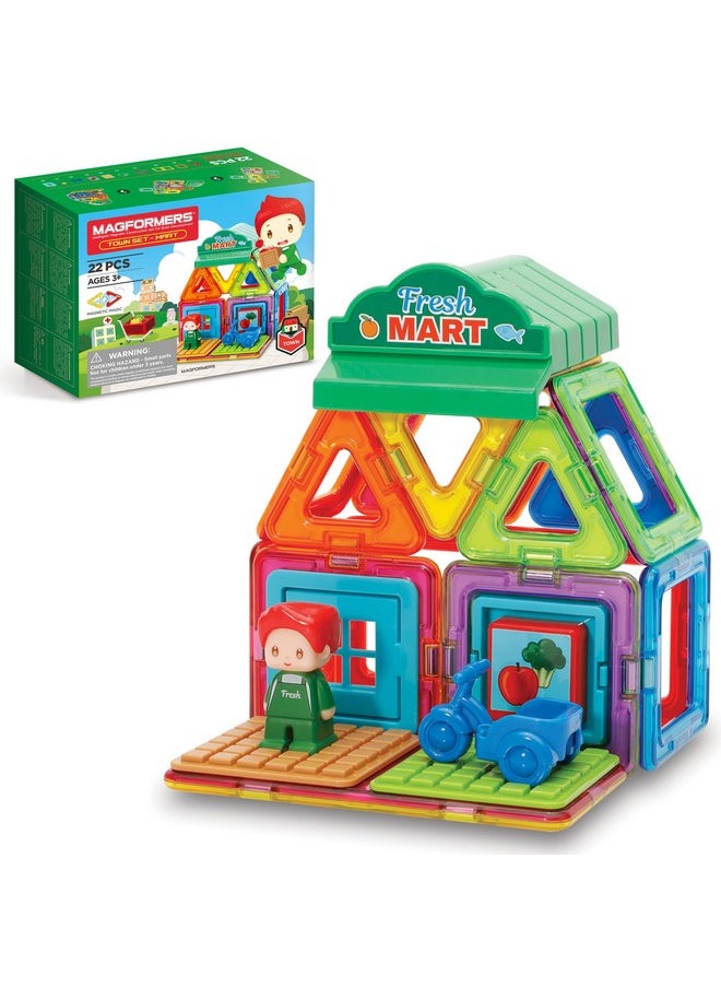 - Mart Set, Multicolor, Magnetic Building Tiles, Blocks - Educational Magnetic Building Stem Toy