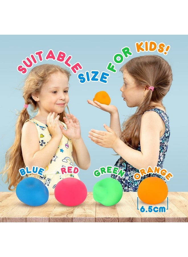 4 Pack Stress Ball For Kids And Adults Slow Rising Balls Sensory Fidget Toy Anxiety Stress Relaxation Squeezing Balls Calming Tool, Vent Mood And Improve Focus, Squishy Ball Hand Grip Pressure Ball