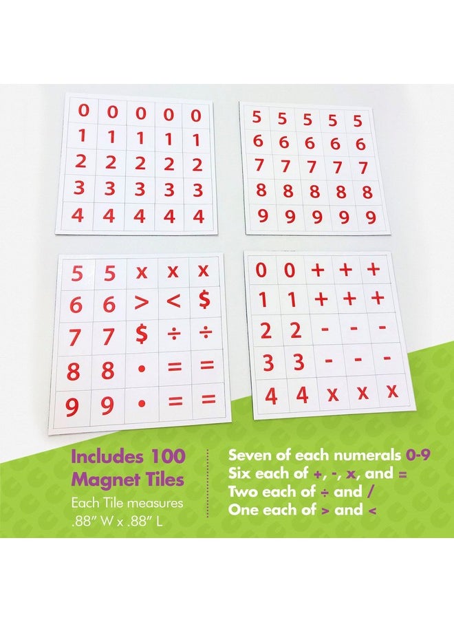 Magnetic Numerals (.88 Inch In Diameter), Set Of 100