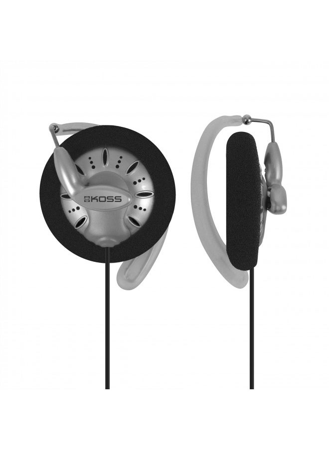 Koss KSC75 Portable Stereophone Headphones, Single, Standard Packaging White/Gray