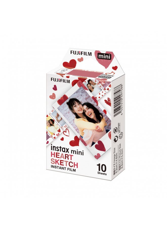 Fujifilm Instax Mini Heart Sketch Film - 10 Exposures