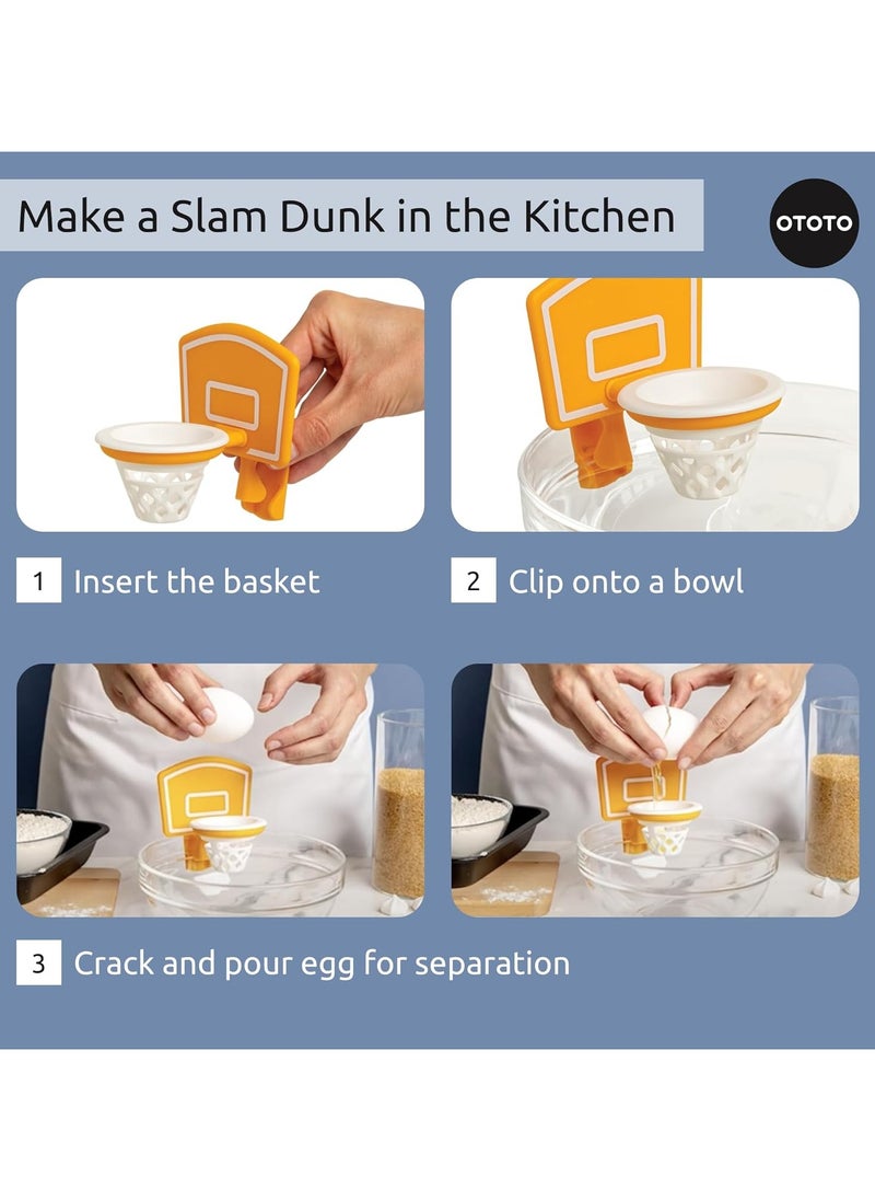 OTOTO NEW!! Dunk N' Egg Yolk Separator , Egg Separator Funny, Unique Kitchen Gadgets, Cool Kitchen Gadgets, Basketball Gifts, Funny Gifts, Kitchen Accessories, Unique Cooking Gifts, Basketball Stuff