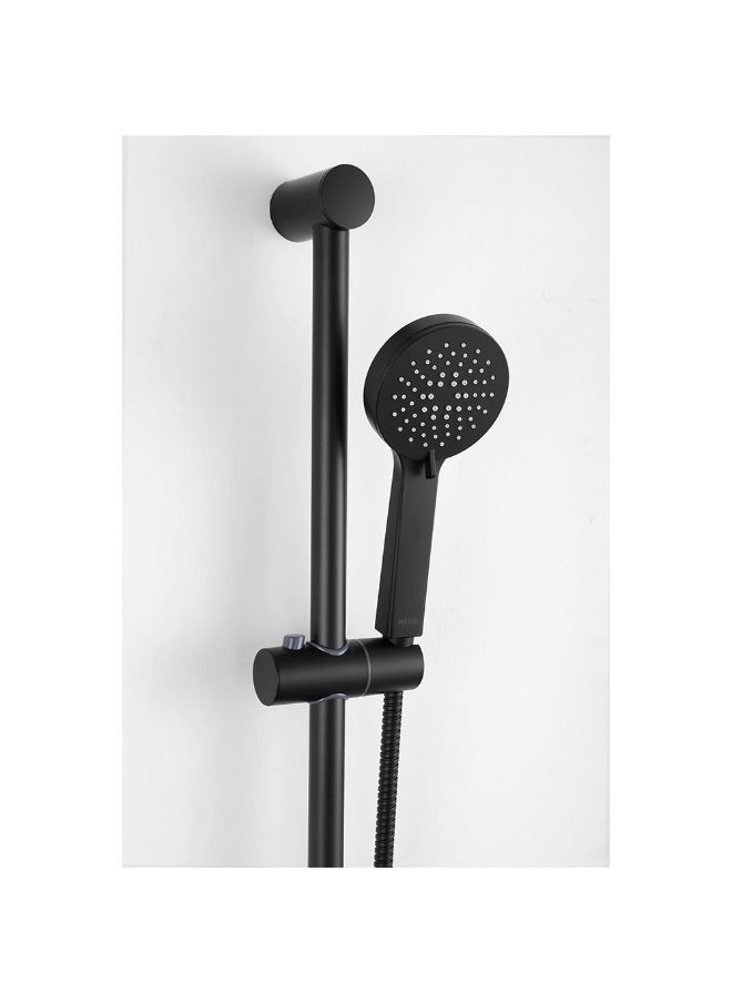 Milano Calli Concealed Shower Mixer Complete Set Matte Black | Brass Concealed Shower Complete Set | Rain Mixer Shower Combo Set Rainfall For Toilet Bathroom - Matt Black