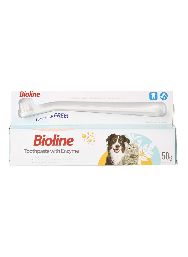 Bioline Dental Tooth Paste With Enzyme Hygienic 50 G, Multicolor