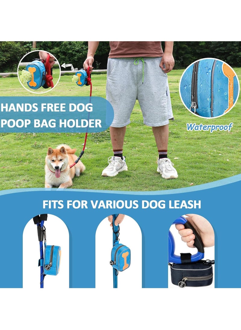 Fashion Printed Dog Poop Bags, Pet Waste Bag Organizer - Dog Poop Bag Dispenser and Leash Holder, Medium (Orange)