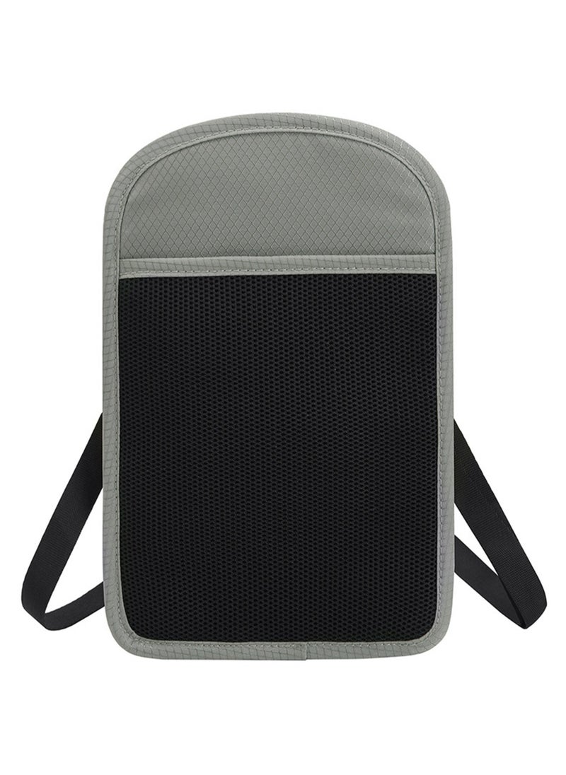Multifunctional Neck Hanging Passport Bag, Crossbody Storage Bag, Overseas Ticket Document Protector, RFID Shielding Technology Suitable for Business Travel, Overseas Tourism, Study Abroad, Convenient Passport Bag (Light Gray)