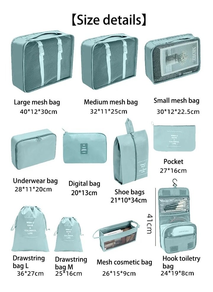 11 Set Packing Cubes for Suitcases, Travel Essentials for Carry on, Luggage Organizer Bags Set for Travel Accessories , Beige