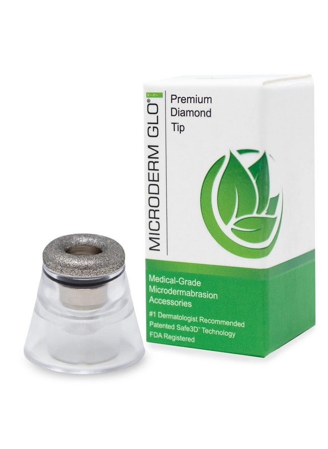 Mini Premium Diamond Microdermabrasion Tips By Microderm Glo - Medical Grade Stainless Steel Accessories, Patented Safe3D Technology, Safe For All Skin Types. (Premium)