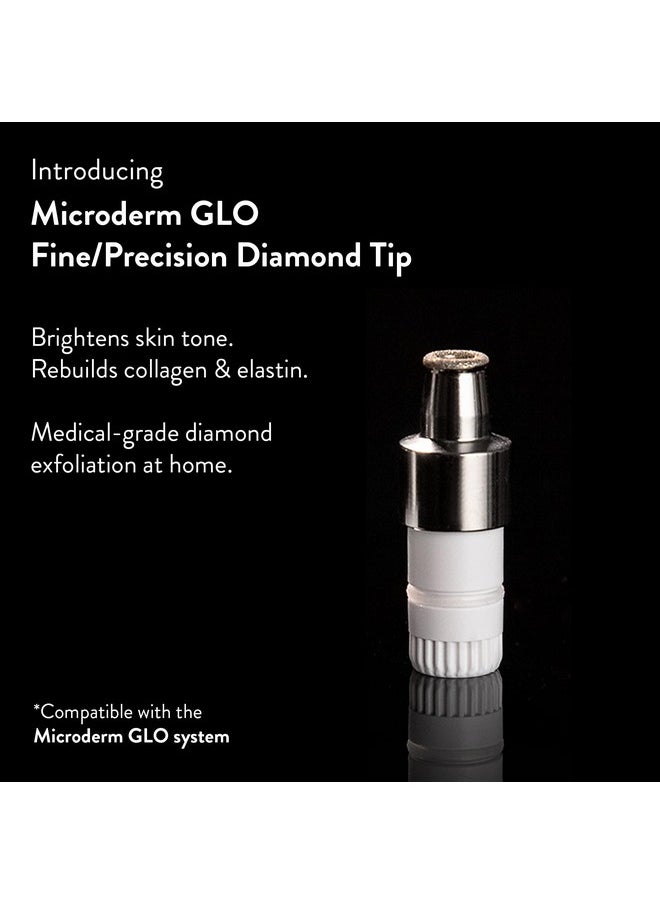 Premium Diamond Microdermabrasion Tips - Medical Grade Stainless Steel Accessories, Patented Safe3D Technology, Safe For All Skin Types. (Fine/Precision)