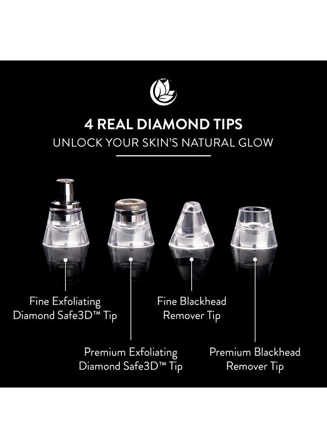 Mini Diamond Microdermabrasion And Suction Tool - Best Blackhead Remover Pore Vacuum - #1 Advanced Facial Treatment Machine - Anti Aging Wrinkle Care For Collagen Production & Acne Scars