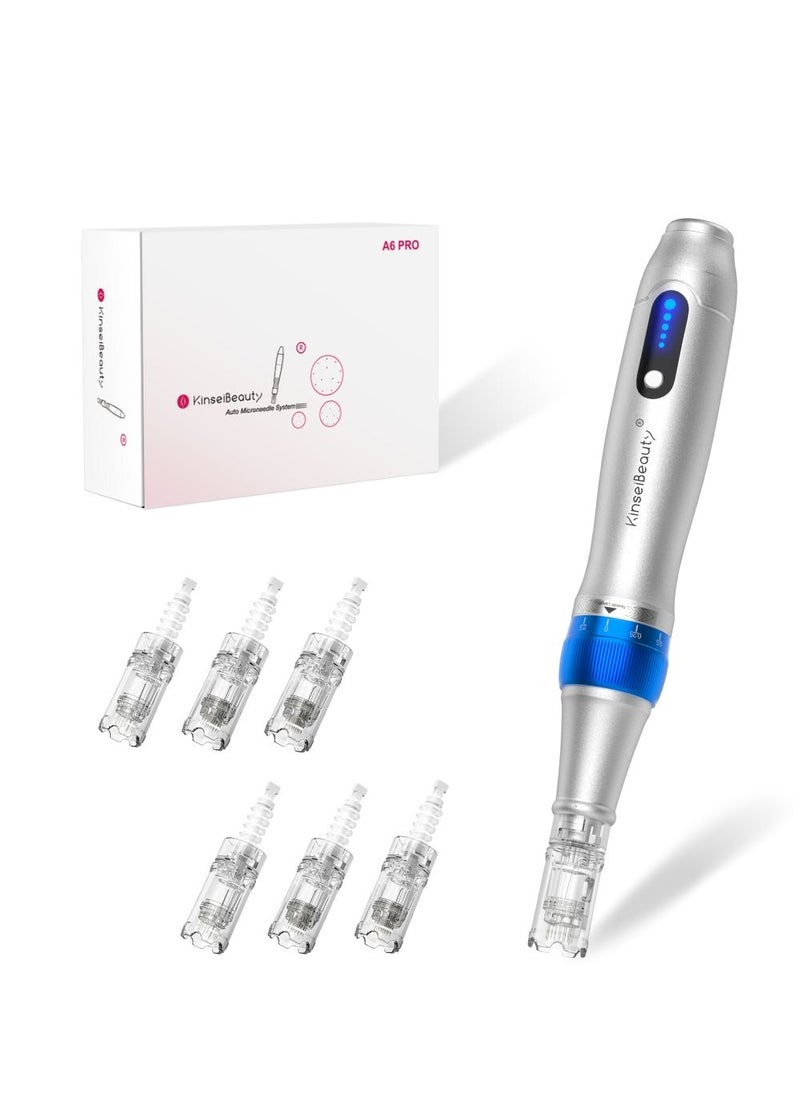 A6 PRO Derma Pen, Professional Microneedling Pen, Ultima 2*12 Pin, 2*24 Pin, 2*36 Pin, Wireless Adjustable Micro Needling