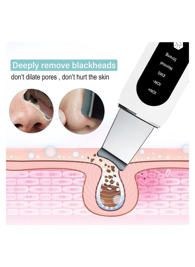 Ultrasonic Skin Scrubber Peeling Blackhead Remover Deep Face Cleaning Ultrasonic Ion Ance Pore Cleaner Facial Shovel Cleanser