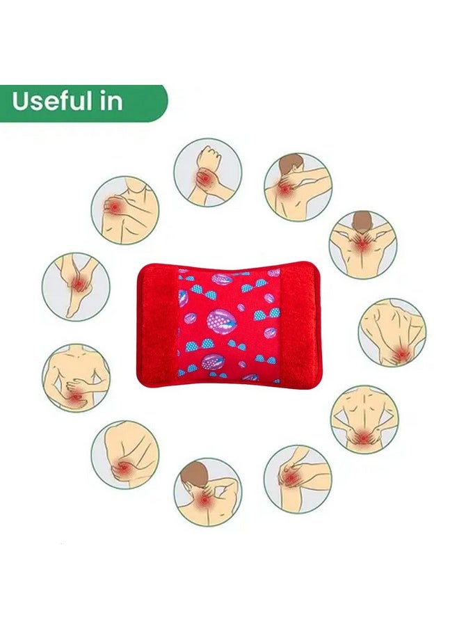 Imported Velvet Hot Water Bag | Heating Gel Bag For Pain Relief | Electric Heating Pad For Shoulder, Back & Period Cramps, Reusable Heat Pouch, Hot Therapy For Men & Women | Random Color 1Pc