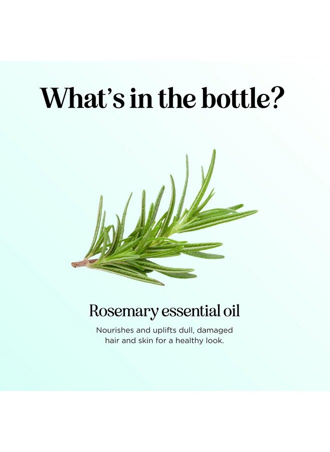 Pure Rosemary Essential Oil With Dropper - Undiluted Rosemary Oil For Hair Skin And Nails And Refreshing Aromatherapy Oil For Diffusers - Rosemary Essential Oil For Cleansing Dry Scalp Care 4Oz