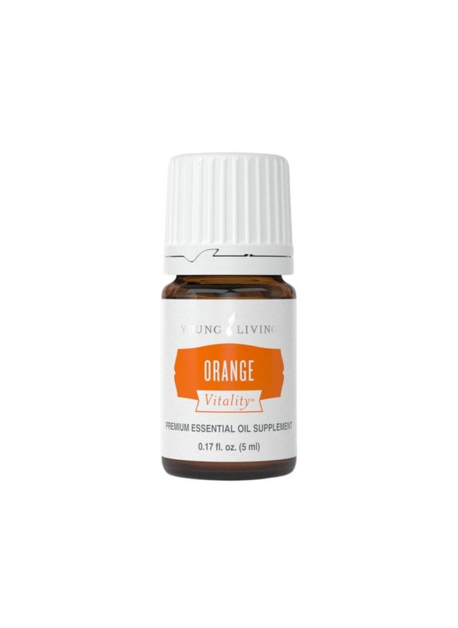 Vitality Orange Essential Oil 5Ml Bottle - Zesty And Refreshing Citrus Flavor - 100% Pure And Natural - Cold-Pressed And Fresh - 100% Pure And Therapeutic Grade