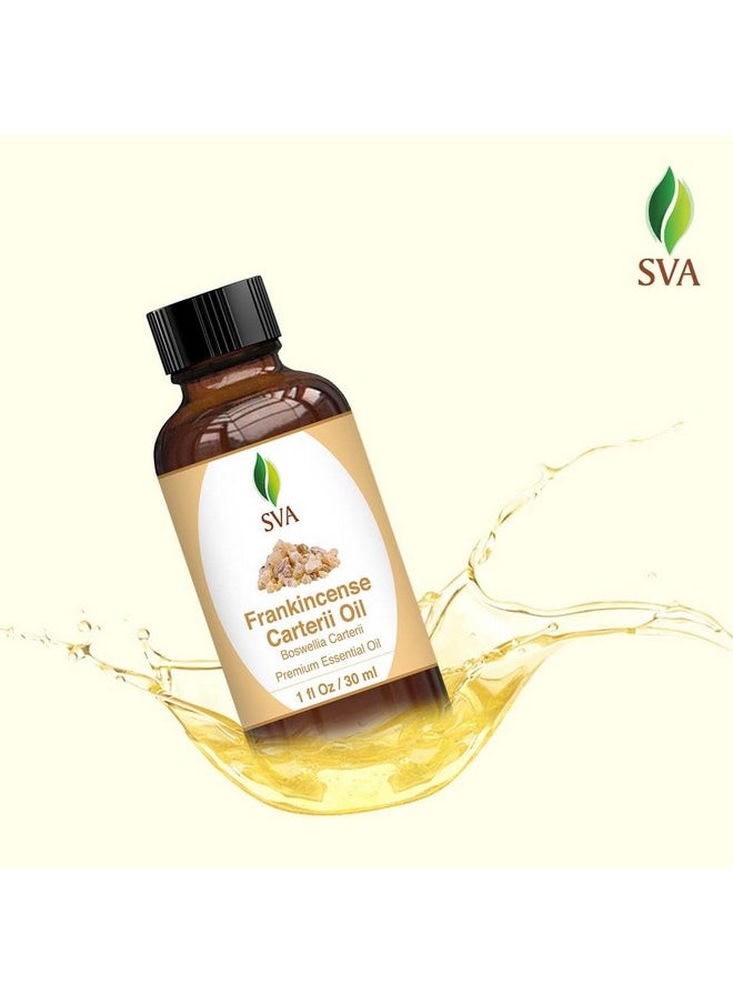 Sva Frankincense Essential Oil - 1 Fl Oz - 100% Natural Boswellia Carterii Oil - For Diffuser, Hair Care, Face, Skin Care, Aromatherapy, Scalp And Body Massage, Soap And Candle Making - With Dropper