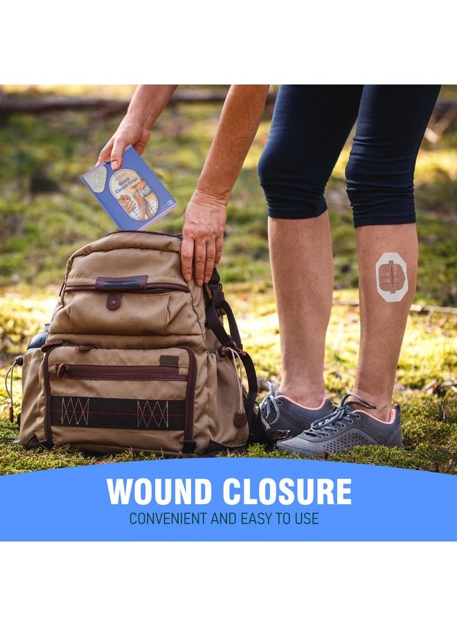 Wound Closure Strips - 4 Pcs - Butterfly Bandaids - Zip Stitch Wound Closure Strips - Laceration Closure Kit - Emergency Laceration Closures - Liquid Stitch - Cut - Incision -Tear- Post Surger