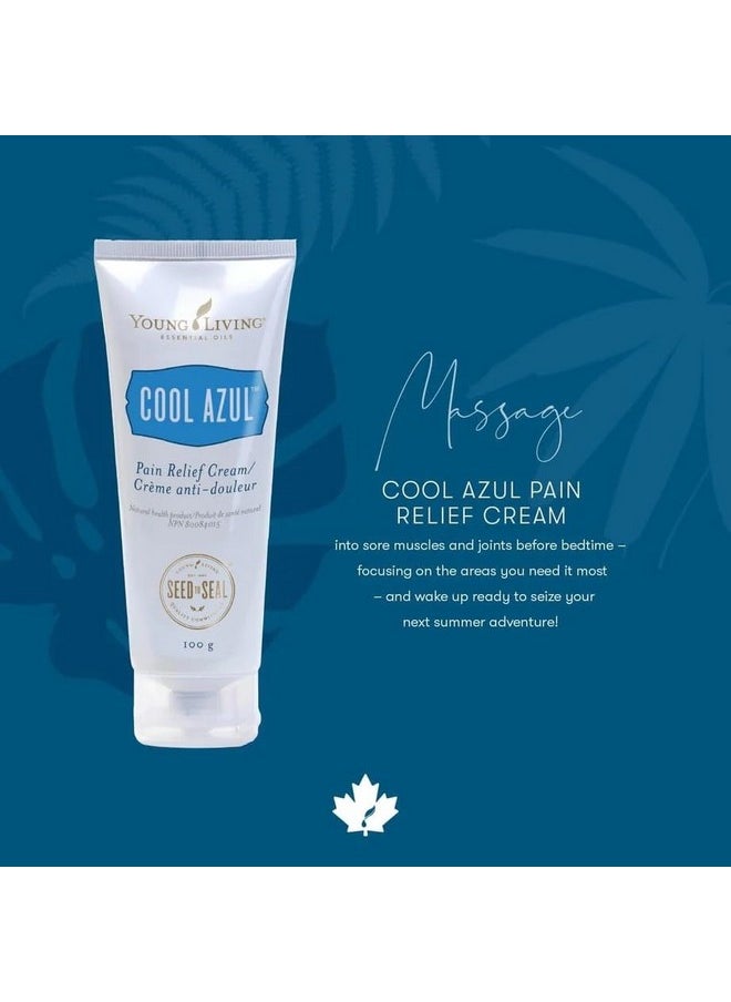 Cool Azul Pain Relief Cream - Cooling Blend Of Menthol With Wintergreen And Peppermint Essential Oils - Invigorating Scent, Aloe-Infused - Methyl Salicylate - 3.4 Oz