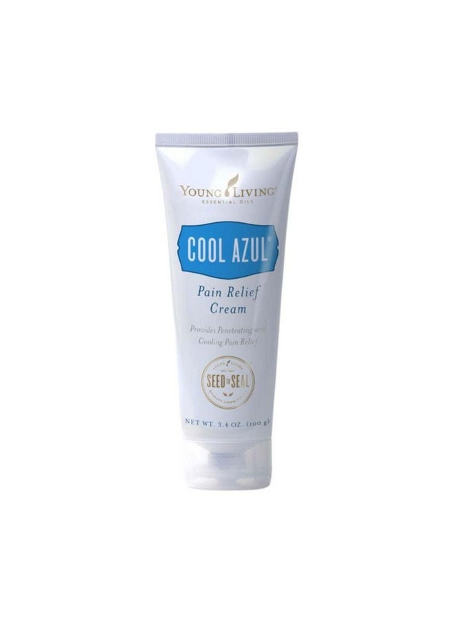 Cool Azul Pain Relief Cream - Cooling Blend Of Menthol With Wintergreen And Peppermint Essential Oils - Invigorating Scent, Aloe-Infused - Methyl Salicylate - 3.4 Oz