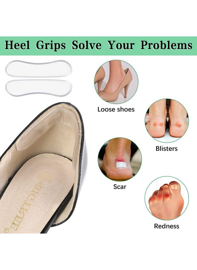 34 Pcs High Heel Cushion Inserts Pad, Sling Shoe Grip For Sandals Sling Backs, Women Strap Cushion Insert Heel Grips, Silicone Thin Heel Straps For High Heels Gel Shoe Sticker For Women Men