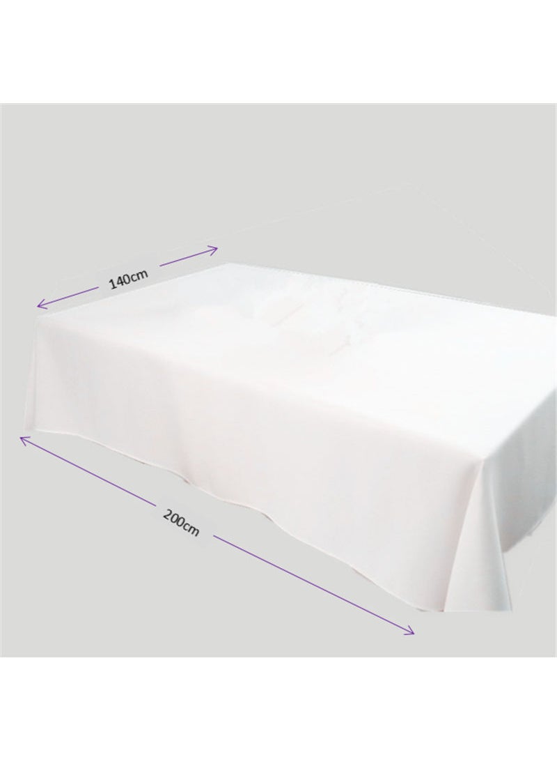 Love Pattern Print Waterproof Table Cloth White 140x200cm